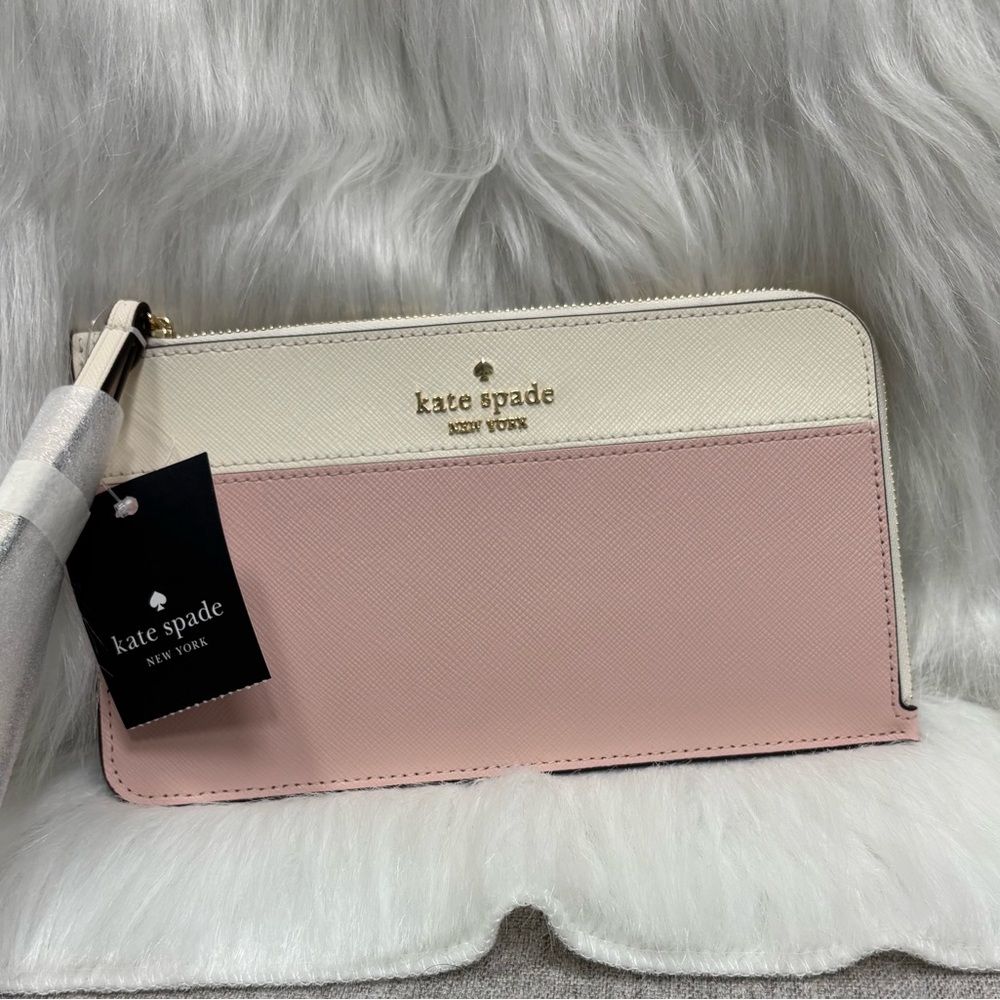 Kate Spade Pink and Cream Clutch